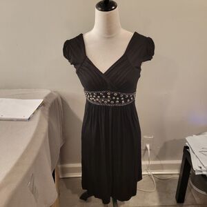 Forla Paris Black Formal Black Mini Dress Size Small